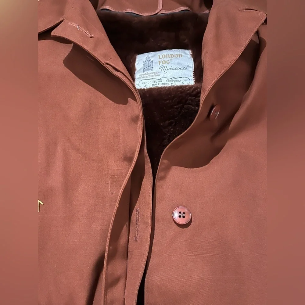 NEW Vintage Women’s London Fog Maincoats Trench Coat Rust Brown Removable Liner